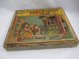 Early Punch & Judy Puzzle Toy in Original Box c1890s