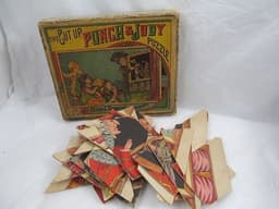 Early Punch & Judy Puzzle Toy in Original Box c1890s