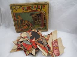 Early Punch & Judy Puzzle Toy in Original Box c1890s