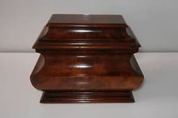 Fabulous Rare Unusual Victorian Burr Walnut Pagoda Shape Puzzle Money Box c1870