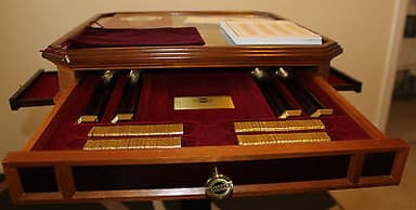 Franklin Mint Scrabble board (complete with all the extras) and Scrabble table