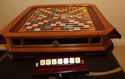 Franklin Mint Scrabble board (complete with all the extras) and Scrabble table