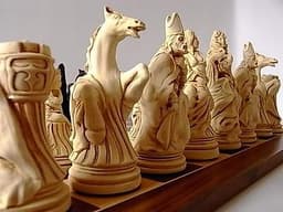 interesting full size vintage Louis XIV of France Chess Set chessmen pieces