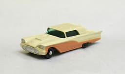 Matchbox Lesney No 75 Ford Thunderbird , Regular Black Plastic Wheels Black Base