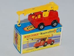 Matchbox Superfast No42a Iron Fairy Crane - VERY RARE RED-YELLOW (Transitional)