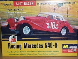 Monogram Mercedes 540-k 1/24 scale slot Car Kit Boxed
