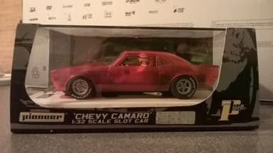 PIONEER SLOT CAR J-CODE SPECIAL CHEVY CAMARO RED X-RAY 1 OF 18 BRAND NEW.