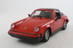 Polistil Politoys;  Porsche 911SC Hood Up, Red & Black; Very Good Unboxed