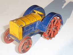 Pre war Dinky 22e tractor. All original. Yellow/blue.