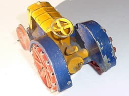 Pre war Dinky 22e tractor. All original. Yellow/blue.