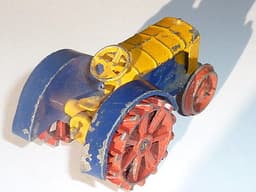 Pre war Dinky 22e tractor. All original. Yellow/blue.