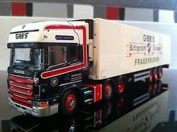 RARE TEKNO COLLECTORS CLUB MODEL IN GIBBS OF FRASERBURGH SCANIA AND FRIDGE