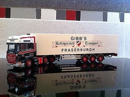RARE TEKNO COLLECTORS CLUB MODEL IN GIBBS OF FRASERBURGH SCANIA AND FRIDGE