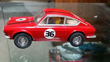 Scalextric exin fiat 850 coupe abarth red boxed excellent condition
