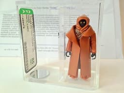 STAR WARS VINTAGE FIGURE VINYL CAPE JAWA 1977 HONG KONG AFA 85 & COA
