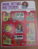 The Bionic Woman Bionic Tattoos and Stickers from 1976 unopened Kenner