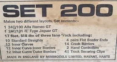 Triang Scalextric Super 124 Set 200 Track Only No Cars