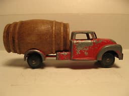 Vilmer Denmark ,RARE ITEM-Dodge truck with factorymade woodbarrel-1950\'s