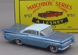 Vintage 60\'s Matchbox  57 Chevrolet Impala UNTOUCHED MINT BOXED ORIGINAL BEAUTY