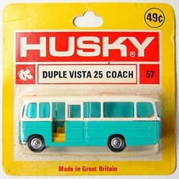 Vintage HUSKY #57 DUPLA VISTA COACH - GREAT BRITAIN - MIP - 1960s