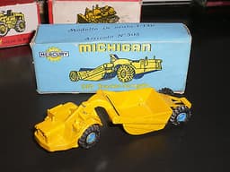 VINTAGE LIT\'L TOY 310 MICHIGAN TRACTOR SCRAPER BY MERCURY OF ITALY MINT IN BOX!