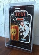 Vintage Star Wars ROTJ Original Luke Skywalker Kenner 77 Back B AFA Case