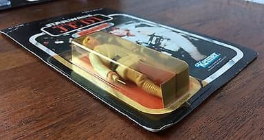 Vintage Star Wars ROTJ Original Luke Skywalker Kenner 77 Back B AFA Case