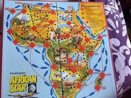Waddingtons Diamond Hunt African Star Board Game very Rare