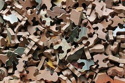 1000 piece solid wood early vintage wooden jigsaw puzzle