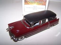 1955 Cadillac S&S Superline Victoria Hearse Sunset Coach Motor City 1/43 NB