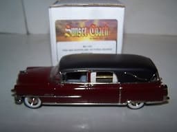 1955 Cadillac S&S Superline Victoria Hearse Sunset Coach Motor City 1/43 NB