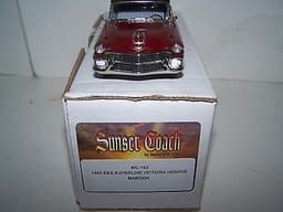 1955 Cadillac S&S Superline Victoria Hearse Sunset Coach Motor City 1/43 NB