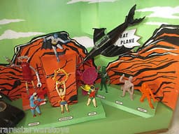 1966 Ideal BATMAN Comic Book Action Figure Toy PLAYSET Justice League AFA CGC DC