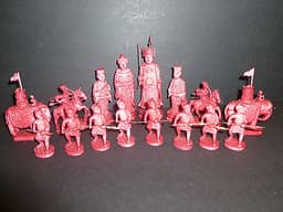 A Large Antique Cantonese King George Chess Set C 1820