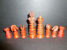 Antique C 1840 Hastillow / Lund Chess Set.