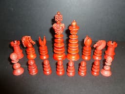 Antique C 1840 Hastillow / Lund Chess Set.