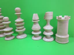 ANTIQUE GEORGIAN CALVERT DOUBLE QUEEN 3 1/8" TALL KINGS PRE STAUNTON CHESS MEN