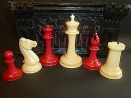 Antique Jaques Chess Set 1851 - 52 In The Original Carton Pierre Casket