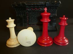 Antique Jaques Chess Set 1851 - 52 In The Original Carton Pierre Casket