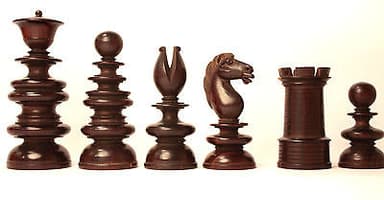 Antique \'Old English\' pattern Calvert Chess Set