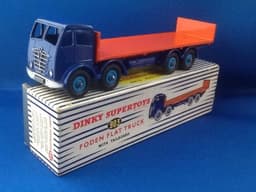 DINKY 903 FODEN FLAT TRUCK WITH TAILBOARD BLUE ORANGE MINT BOXED FREE UK P&P