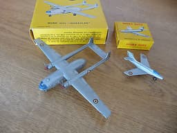Dinky French Toy Aeroplanes; 804 Noratlas & 60A Marcel Dassault; Boxed Vintage