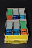DINKY TOY 6 REAR TIPPING WAGONS 30M WITH TRADE BOX EXCELLENT CONDITION