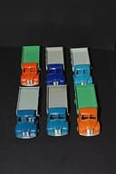 DINKY TOY 6 REAR TIPPING WAGONS 30M WITH TRADE BOX EXCELLENT CONDITION