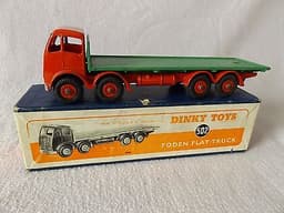 DINKY TOYS 502 DIECAST FODEN FLAT TRUCK WITH ORIGINAL BOX, DELIVERY LORRY