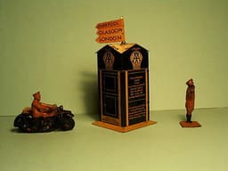 DINKY TOYS No 44 AA 1935 PRE-WAR TELEPHONE BOX and Accessories.