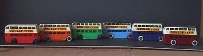 Dinky Toys Pre War 29c double deck buses in repro trade box. Renovations.