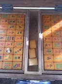 Fine Large Art Deco Bakelite Mahjong Set In Wooden Case Dice Collectable L@@K