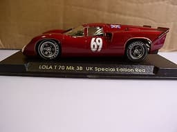 FLY CLASSIC SLOT RACING CAR LOLA T70 MK3B UK SPECIAL EDITION RED SCALETRIC MIB