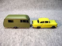 MATCHBOX LESNEY No.23 Bluebird Dauphine trailer & No.45 Vauxhaul Victor NICE set
